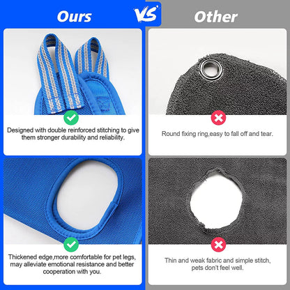 Sehao Pet Grooming for Dog Grooming Harness for Nail Trimming Pet Grooming Sling Helper Holder Pet Accessories Blue L