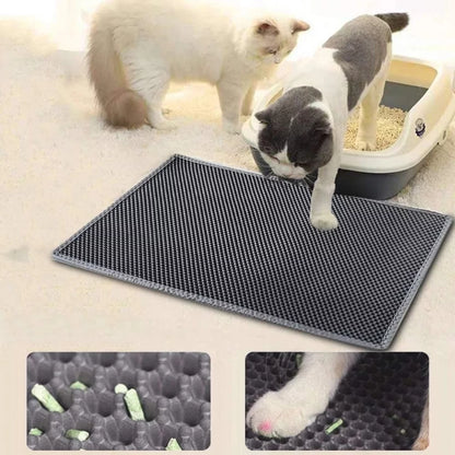 Cat Litter Trapping Mat, Waterproof Honeycomb Sifting Extra Easy Clean
