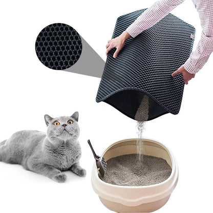 Cat Litter Trapping Mat, Waterproof Honeycomb Sifting Extra Easy Clean
